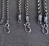 Weaving Wheat design 925 Sterling Silver chain choker  and  Sweater chain necklace for man  fashion