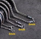 Weaving Wheat design 925 Sterling Silver chain choker  and  Sweater chain necklace for man  fashion