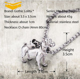 Dog pendant  for Unisex stainless steel French bulldog  necklaces jewelry   mygrillz