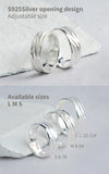 Water ripple  S925  sterling Silver rings  for man and women  fashion jewelry