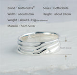 Water ripple  S925  sterling Silver rings  for man and women  fashion jewelry