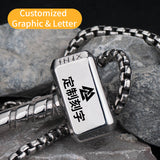 Nordic mythology Viking rune hammer totem stainless steel necklace the pendant  for  Men mygrillz