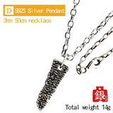 The Alien  Vintage S925 Silver necklace for men  Irregular geometry  pendant  Jewelry  mygrillz