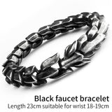 High quality Dragon Black vintage punk  bracelet for men stainless steel fashion Jewelry