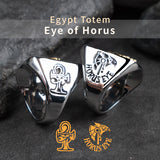 Eye of Horus rings  for man and women Copper with Stainless steel Index Ring fashion jewelry