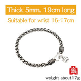 925 Silver Weaving Chain bracelet for men vintage fashion Jewelry  Thai Silver High quality  mygrillz