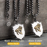 The Eye of Horus necklace for men  Shield  stainless steel  with Cooper pendant necklace