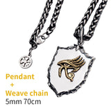 The Eye of Horus necklace for men  Shield  stainless steel  with Cooper pendant necklace