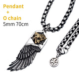 The Eye of Horus feather necklace for men  Horus Wings  stainless steel  with Cooper pendant necklace