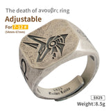 Eye of Horus  Silver rings for man  Vintage  Anubis fashion jewelry  hippop