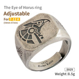 Eye of Horus  Silver rings for man  Vintage  Anubis fashion jewelry  hippop