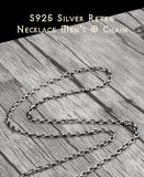 925 Sterling Silver O chain long and short design  necklace for Unisex  fashion