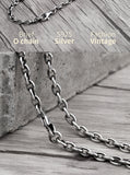 925 Sterling Silver O chain long and short design  necklace for Unisex  fashion