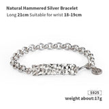 Brief O Hammer pattern   bracelet for men sterling Silver fashion Jewelry   mygrillz