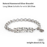 Brief O Hammer pattern   bracelet for men sterling Silver fashion Jewelry   mygrillz