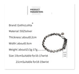 Brief O Hammer pattern   bracelet for men sterling Silver fashion Jewelry   mygrillz