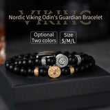 Odin Head vintage strand bracelet for men stainless steelViking valknut Totem