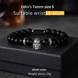 Odin Head vintage strand bracelet for men stainless steelViking valknut Totem