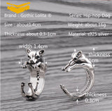 Dog open rings 925 Sterling Silver  for man and women Hip-hop fashion jewelry  mygrillz