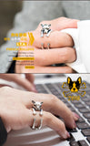 Dog open rings 925 Sterling Silver  for man and women Hip-hop fashion jewelry  mygrillz