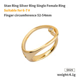 Gorenstein Ring  925 Sterling Silver  women Breif  Oval rings  lover gift  fashion jewelry