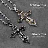 Cross stainless steel necklace for men Thorns Punk vintage style fashion jewelry