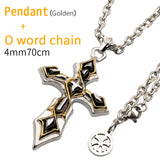 Cross stainless steel necklace for men Thorns Punk vintage style fashion jewelry