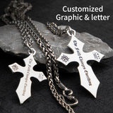 Cross sterling Silver necklace for men Thorns Punk vintage style fashion jewelry