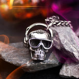 Skull headphones  pendant  Hip-hop  stainless steel  necklace for  Men High quality Jewllry  mygrillz