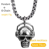 Skull headphones  pendant  Hip-hop  stainless steel  necklace for  Men High quality Jewllry  mygrillz