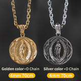 Catholic Virgin Mary Pendant ins Stylish Jesus Necklace Stainless steel Jewelry