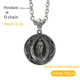 Catholic Virgin Mary Pendant ins Stylish Jesus Necklace Stainless steel Jewelry