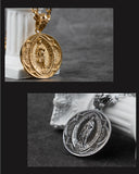 Catholic Virgin Mary Pendant ins Stylish Jesus Necklace Stainless steel Jewelry