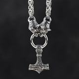 Nordic Viking wolf  necklace for men  Knot Fenrir stainless steel pendant