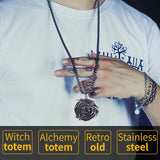 The Wizard Witcher necklace for men  wolf stainless steel pendant