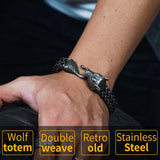 Viking Wolf  Stainless steel  bracelet  for Unisex