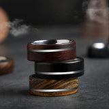 Red sandalwood ring fashion ins handmade custom engraved ring