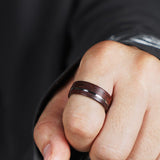 Red sandalwood ring fashion ins handmade custom engraved ring