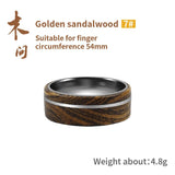 Red sandalwood ring fashion ins handmade custom engraved ring