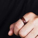 Sandalwood ring fashion male  ins red sandalwood handmade custom engraved ring