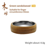 Sandalwood ring fashion male  ins red sandalwood handmade custom engraved ring