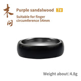 Sandalwood ring fashion male  ins red sandalwood handmade custom engraved ring