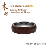 Sandalwood ring fashion male  ins red sandalwood handmade custom engraved ring