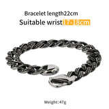 Retro bracelet for men domineering trendy stainless steel  vintage Cuban chain carved bracelet