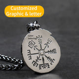 The viking Valknut necklace for men  wolf stainless steel pendant