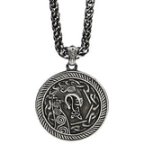 The Wizard Witcher necklace for men  Viking wolf stainless steel pendant