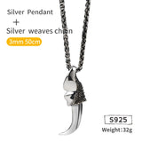 Dragon Claw sterling  S925 Silver necklace for men  sterling silver   pendant  Jewelry