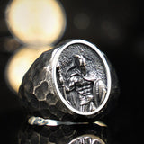 Spartacus Warriors sterling Silver Ring Male Ins Fashion Jewelry