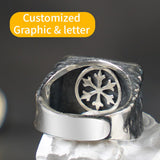 Love Sick Words sterling Silver Ring Male Ins Fashion Jewelry