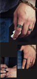 Vintage Feather  rings for man  Vintage  stainless steel  fashion jewelry